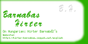 barnabas hirter business card